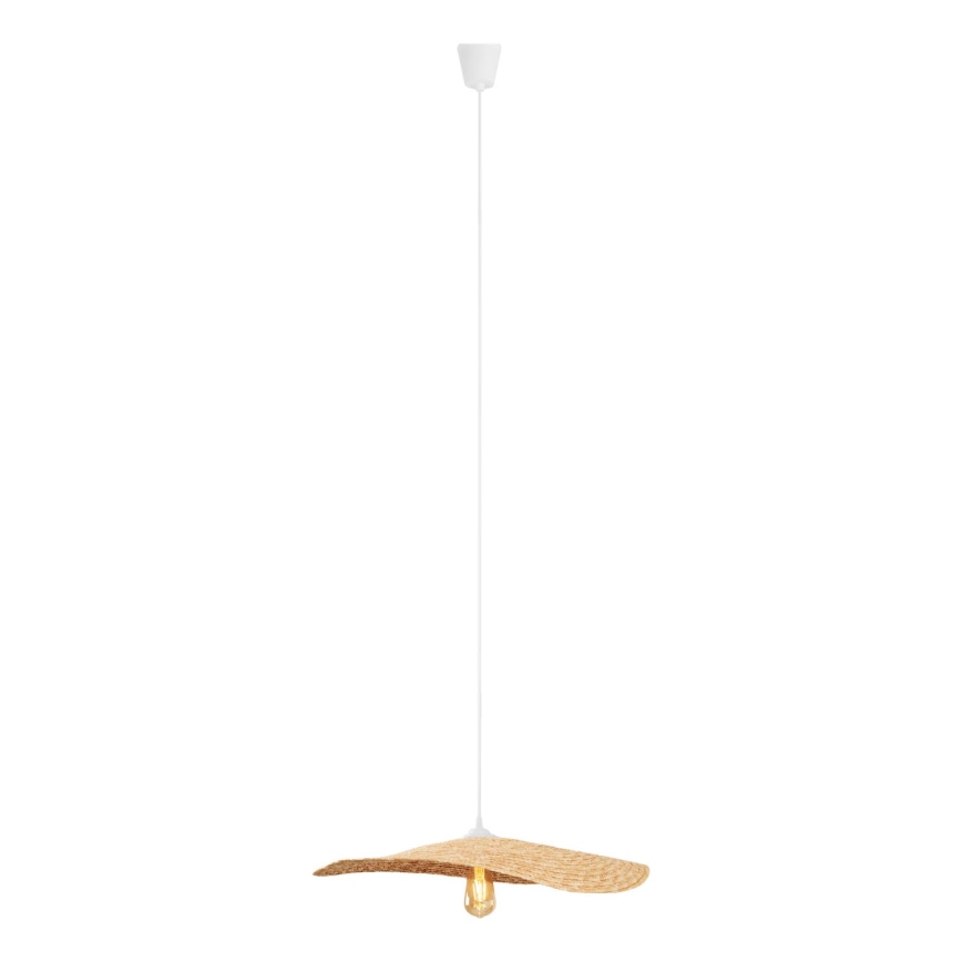 MAXLIGHT P0581 - Ljuskrona med textilsladd NAP 1xE27/15W/230V diameter 60 cm beige
