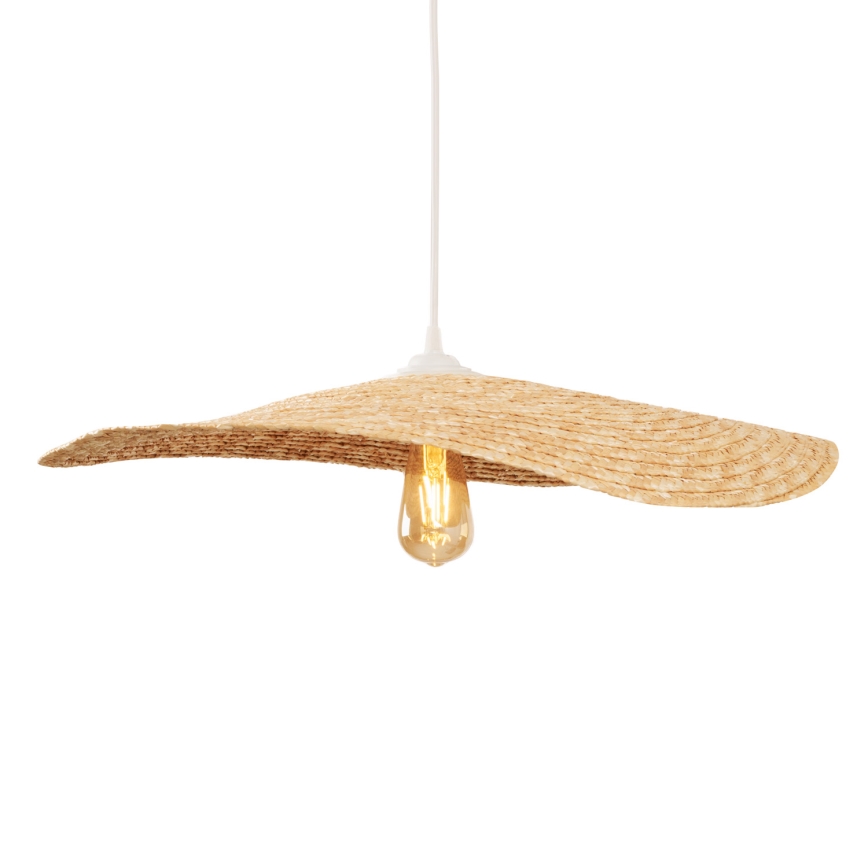 MAXLIGHT P0581 - Ljuskrona med textilsladd NAP 1xE27/15W/230V diameter 60 cm beige