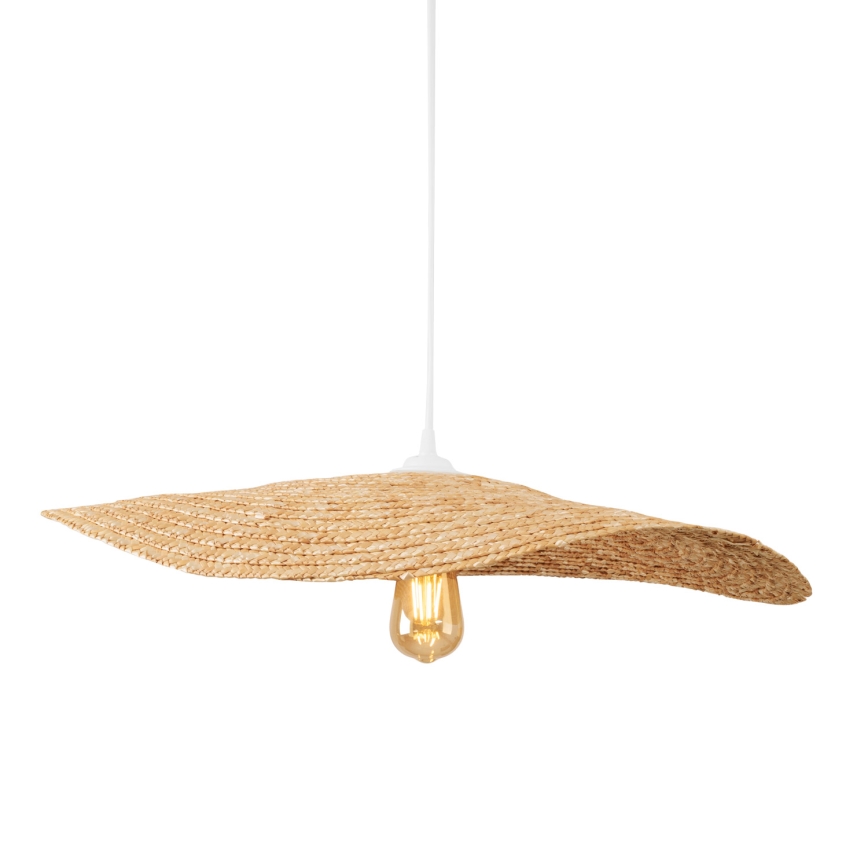 MAXLIGHT P0581 - Ljuskrona med textilsladd NAP 1xE27/15W/230V diameter 60 cm beige