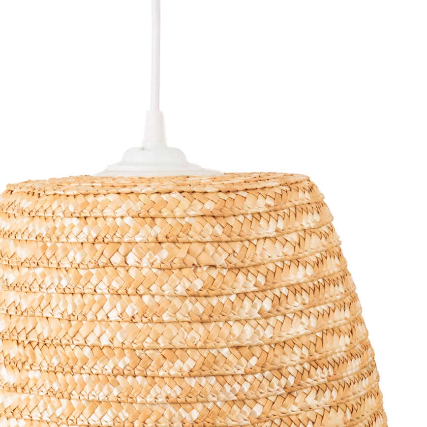 MAXLIGHT P0582 - Ljuskrona med textilsladd POT 1xE27/15W/230V diameter 30 cm beige