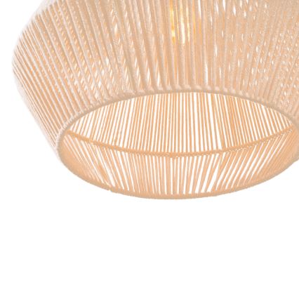 MAXLIGHT P0584 - Ljuskrona med textilsladd PRASLIN 1xE27/15W/230V diameter 44 cm beige