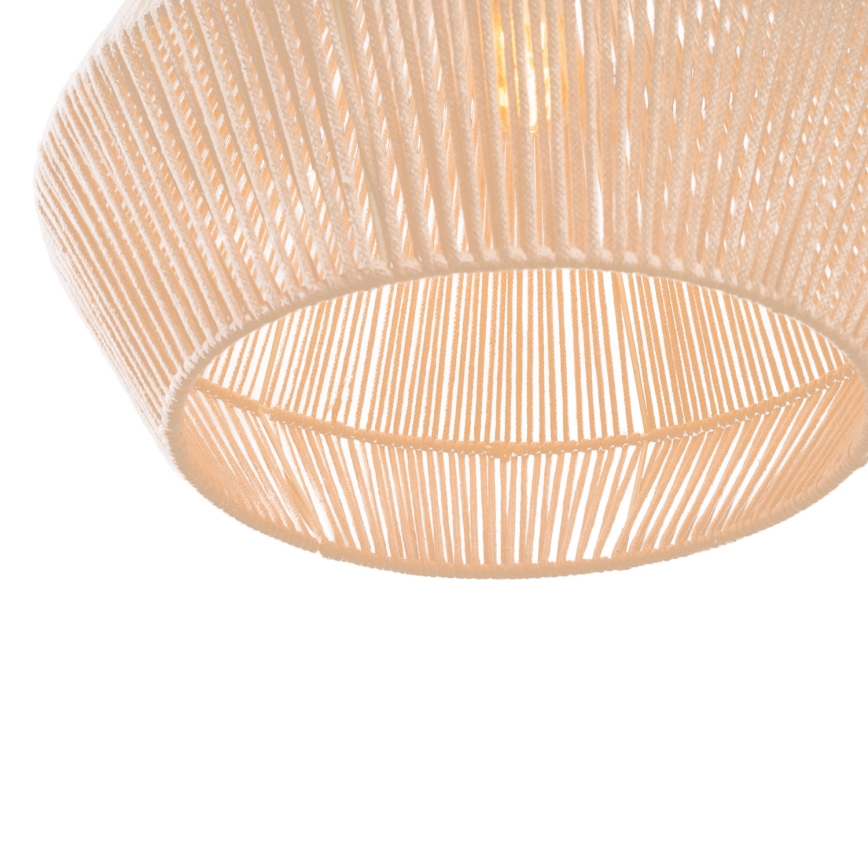 MAXLIGHT P0584 - Ljuskrona med textilsladd PRASLIN 1xE27/15W/230V diameter 44 cm beige