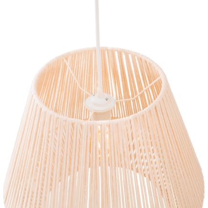 MAXLIGHT P0584 - Ljuskrona med textilsladd PRASLIN 1xE27/15W/230V diameter 44 cm beige