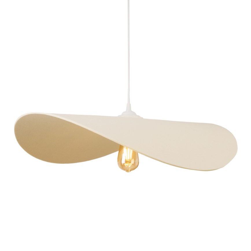 MAXLIGHT P0585 - Ljuskrona med textilsladd PAN 1xE27/15W/230V diameter 60 cm grädde
