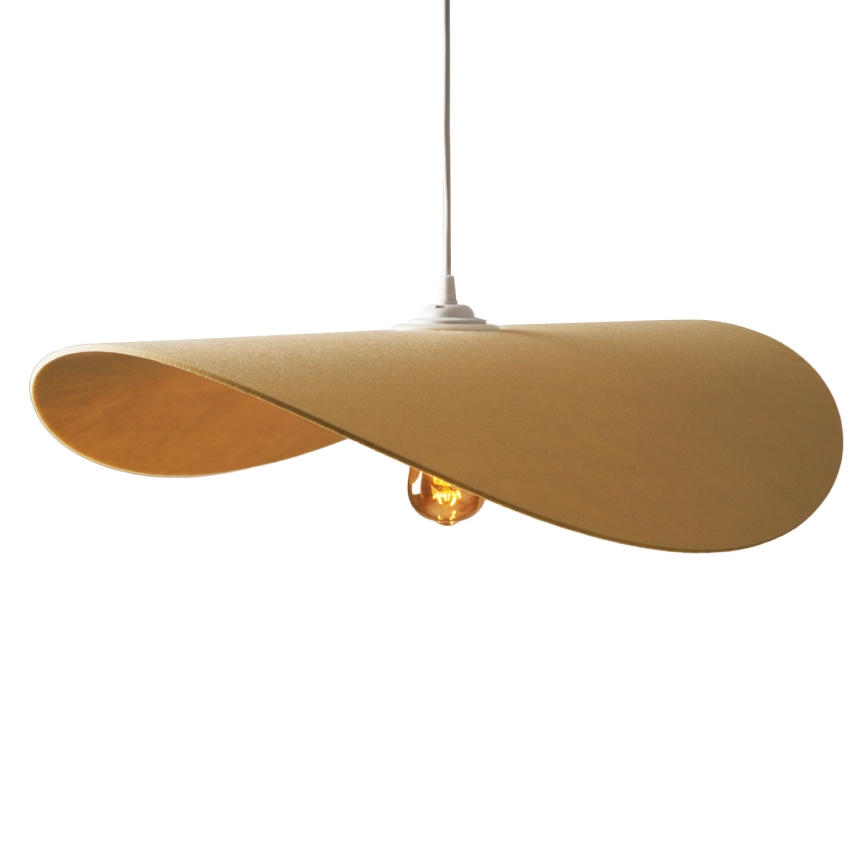 MAXLIGHT P0585 - Ljuskrona med textilsladd PAN 1xE27/15W/230V diameter 60 cm grädde