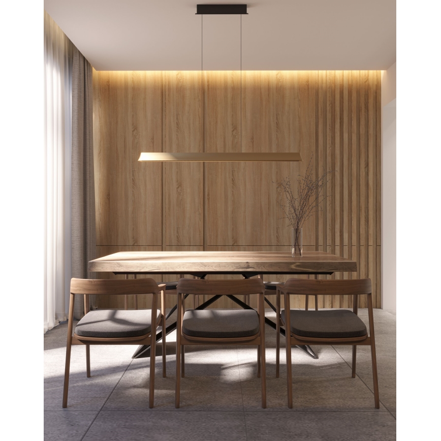 MAXLIGHT P0594 - LED ljusreglerad ljuskrona på textilsladd JO-JO LED/38W/230V 2700/4500/5500K mässing
