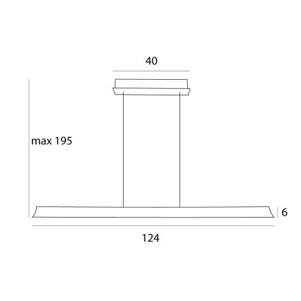 MAXLIGHT P0594 - LED ljusreglerad ljuskrona på textilsladd JO-JO LED/38W/230V 2700/4500/5500K mässing