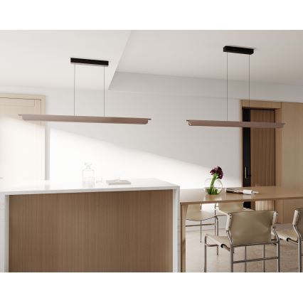 MAXLIGHT P0596 - LED ljusreglerad ljuskrona på textilsladd JO-JO LED/40W/230V 2700/4500/5500K mässing