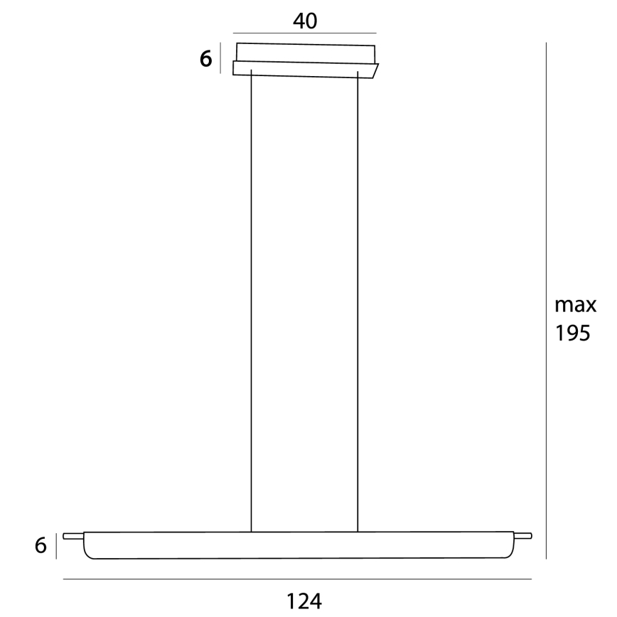 MAXLIGHT P0596 - LED ljusreglerad ljuskrona på textilsladd JO-JO LED/40W/230V 2700/4500/5500K mässing