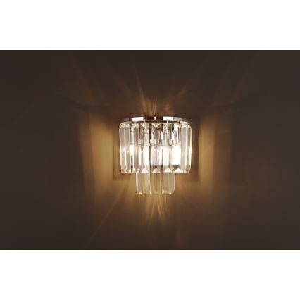 MAXLIGHT W0209 - Vägglampa MONACO 2xG9/40W/230V skinande krom