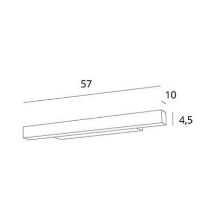 MAXLIGHT W0264 - LED dimbar badrumsspegelbelysning LINEAR LED/18W/230V 57 cm IP44 svart