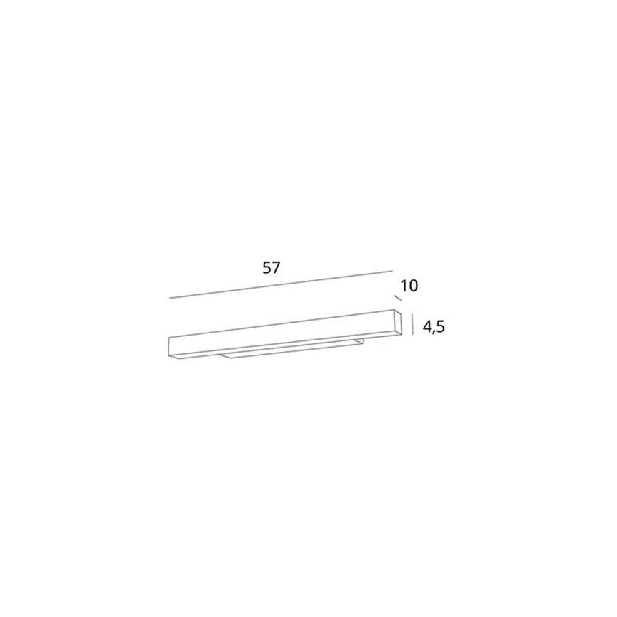 MAXLIGHT W0264 - LED dimbar badrumsspegelbelysning LINEAR LED/18W/230V 57 cm IP44 svart