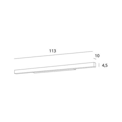 MAXLIGHT W0266 - LED dimbar badrumsspegelbelysning LINEAR LED/36W/230V 113,5 cm IP44 svart