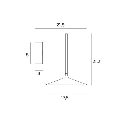 MAXLIGHT W0304 - LED vägglampa HANA LED/6W/230V guld