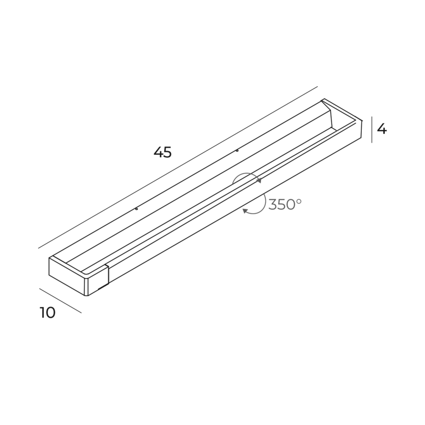 MAXLIGHT W0306 - LED Vägglampa för badrum FLINK LED/12W/230V 45 cm IP44 vit