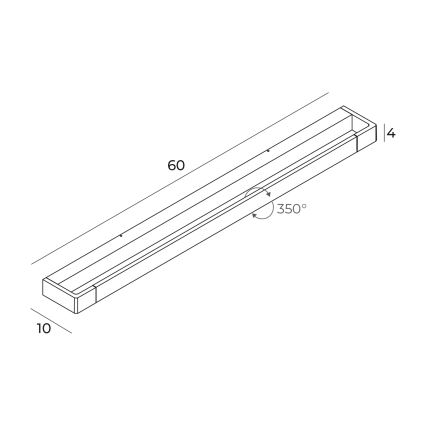 MAXLIGHT W0308 - LED Vägglampa för badrum FLINK LED/18W/230V 60 cm IP44 vit