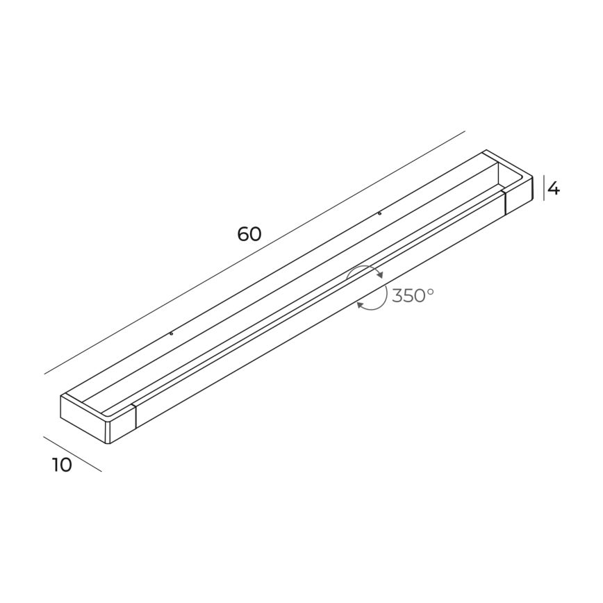 MAXLIGHT W0308 - LED Vägglampa för badrum FLINK LED/18W/230V 60 cm IP44 vit