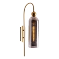 MAXLIGHT W0333 - Vägglampa CAMPANILA 1xE27/40W/230V mässing/grå