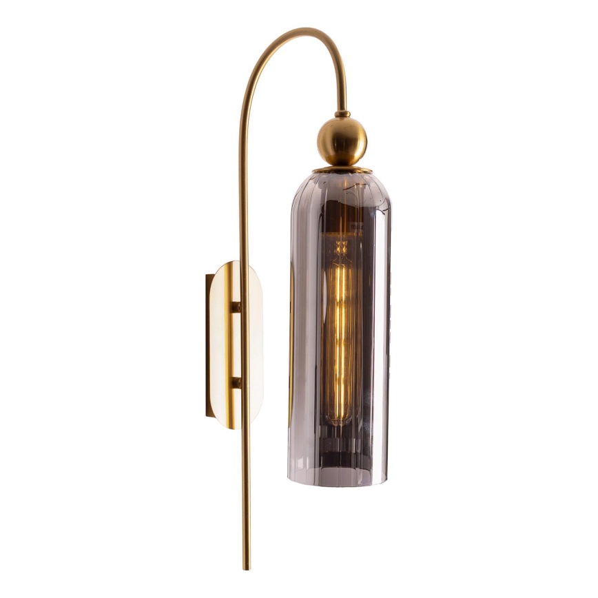 MAXLIGHT W0333 - Vägglampa CAMPANILA 1xE27/40W/230V mässing/grå