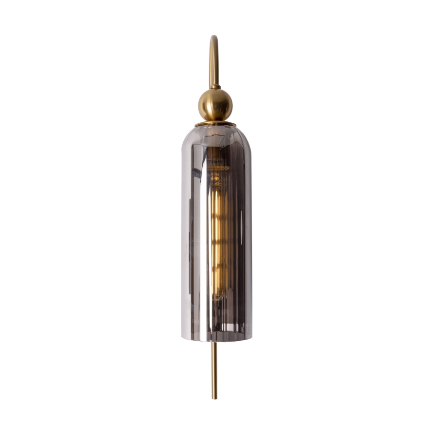 MAXLIGHT W0333 - Vägglampa CAMPANILA 1xE27/40W/230V mässing/grå