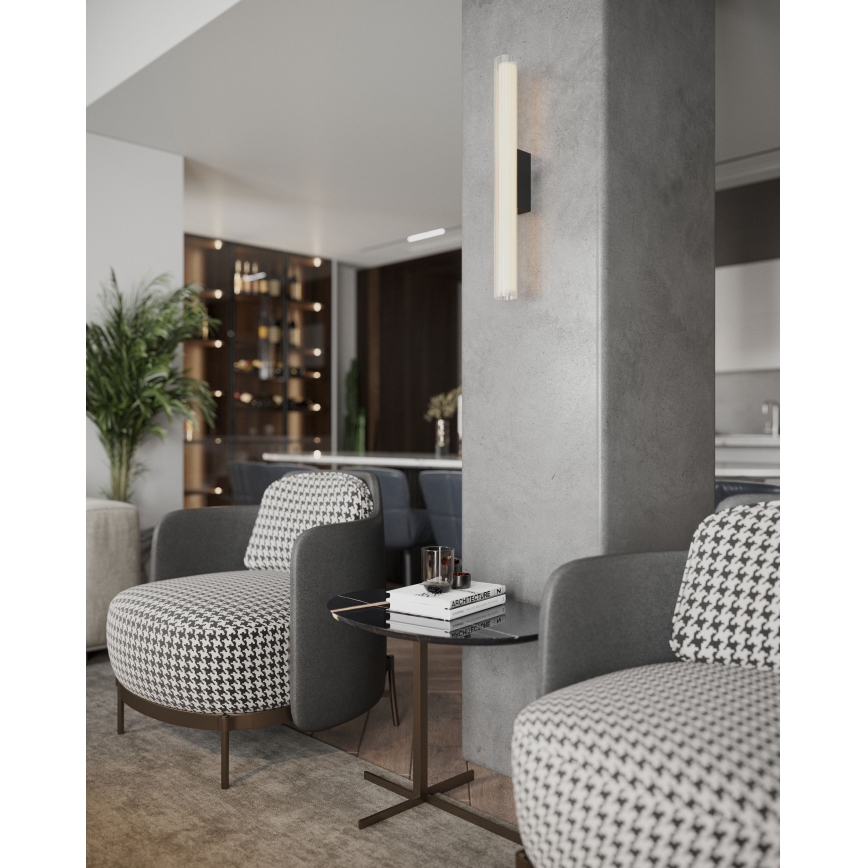 MAXLIGHT W0363 - LED Vägglampa för badrum FAYETTE LED/6W/230V 31 cm IP44 svart
