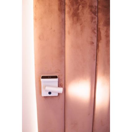 MAXLIGHT W0373 - LED väggspotlight med trådlös laddning LOFER LED/7W/230V vit