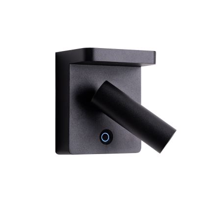 MAXLIGHT W0374 - LED väggspotlight med trådlös laddning LOFER LED/7W/230V svart