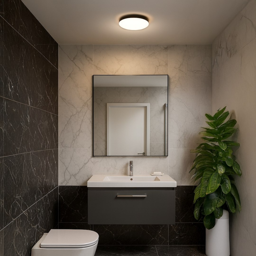 LED Badrumsplafond med sensor MAYA LED/13W/230V Ø 33 cm IP44 svart