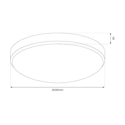LED Badrumsplafond med sensor MAYA LED/13W/230V Ø 33 cm IP44 svart