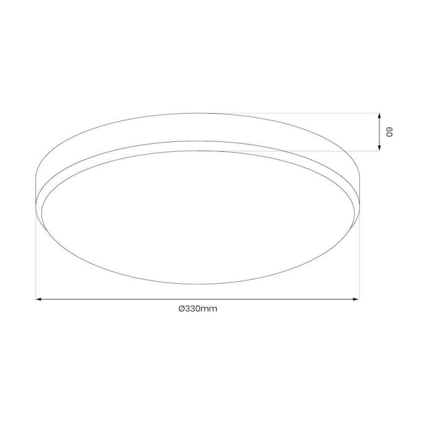 LED Badrumsplafond med sensor MAYA LED/13W/230V Ø 33 cm IP44 svart