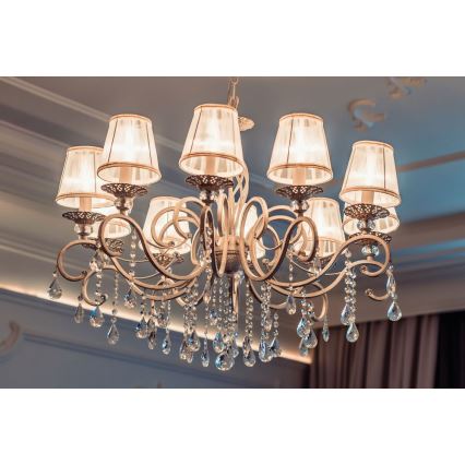 Maytoni ARM247-10-G - Ljuskrona på kedja GRACE 10xE14/40W/230V