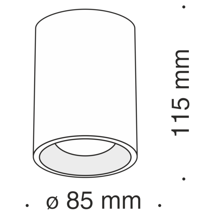 Maytoni C012CL-01B - Spotlight SLIM 1xGU10/50W/230V svart