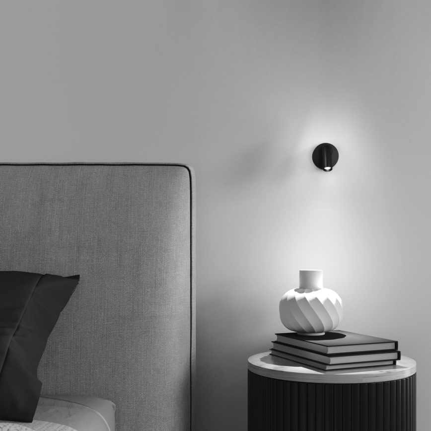 Maytoni C038WL-L3B3K - LED väggbelysning MIRAX LED/3W/230V 3000K svart
