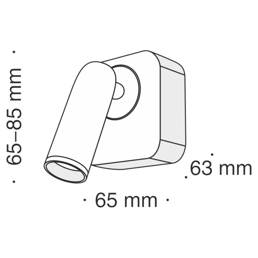 Maytoni C039WL-L3W3K - LED väggspotlight MIRAX LED/3W/230V svart