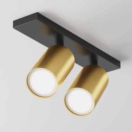 Maytoni C051CL-U-02BMG - Spotlight FOCUS 2xGU10/10W/230V guld/svart