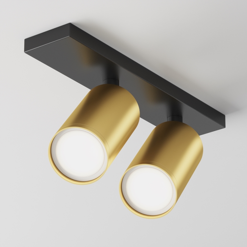 Maytoni C051CL-U-02BMG - Spotlight FOCUS 2xGU10/10W/230V guld/svart