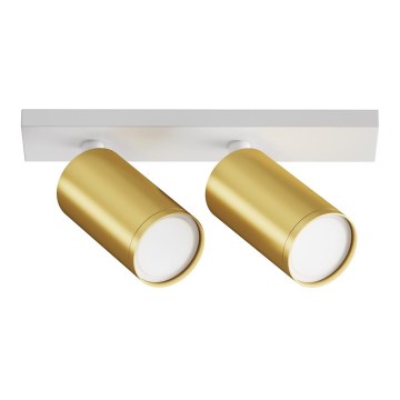Maytoni C051CL-U-2WMG - Spotlight FOCUS 2xGU10/10W/230V guld/vit