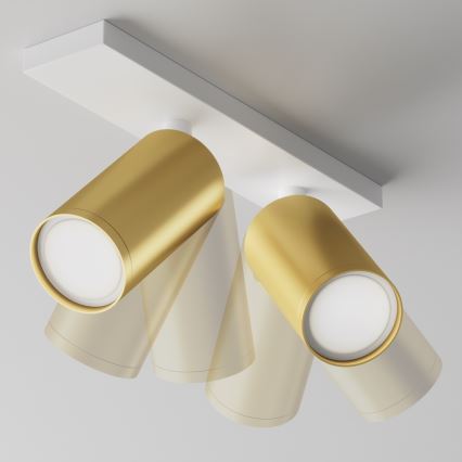 Maytoni C051CL-U-2WMG - Spotlight FOCUS 2xGU10/10W/230V guld/vit