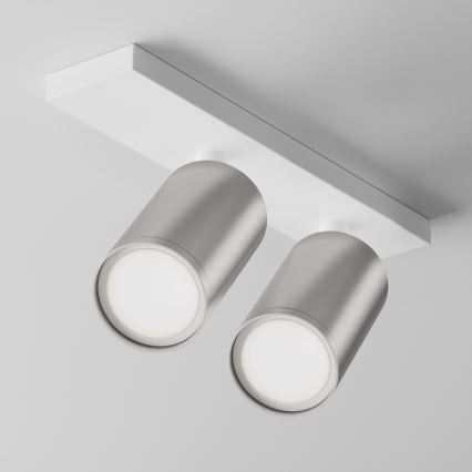 Maytoni C051CL-U-2WS - Spotlight FOCUS 2xGU10/10W/230V matt krom/vit