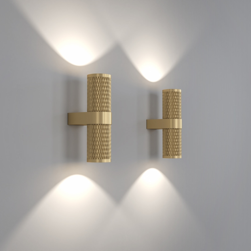 Maytoni C069WL-02MG - Väggspotlight FOCUS 2xGU10/7W/230V guld