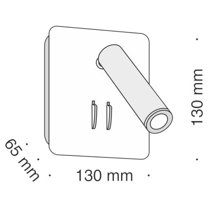 Maytoni C175-WL-01-6W-B - LED väggspotlight IOS LED/9W/230V svart