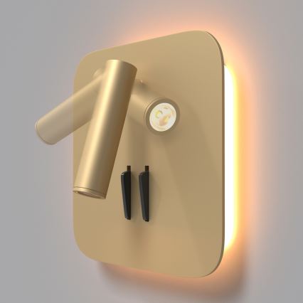Maytoni C175-WL-01-6W-MG - LED väggspotlight IOS LED/9W/230V guld