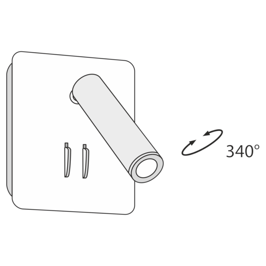 Maytoni C175-WL-01-6W-W - LED väggspotlight IOS LED/9W/230V vit