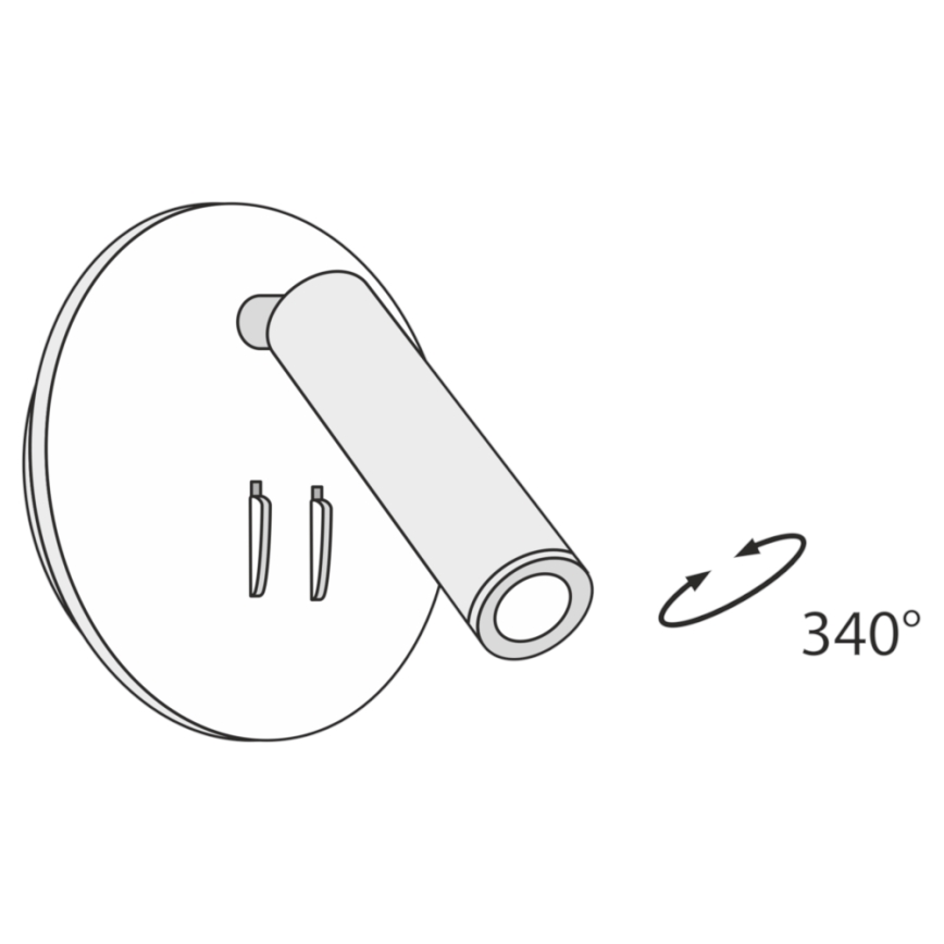 Maytoni C176-WL-01-6W-B - LED väggspotlight IOS LED/9W/230V svart