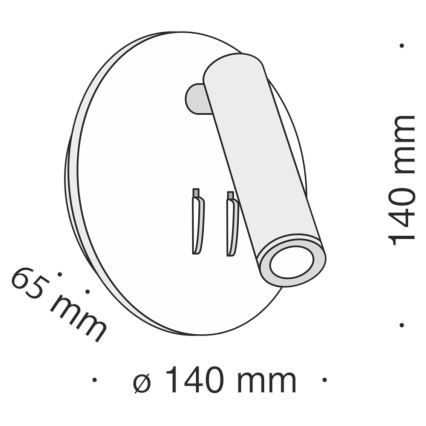 Maytoni C176-WL-01-6W-W - LED väggspotlight IOS LED/9W/230V vit