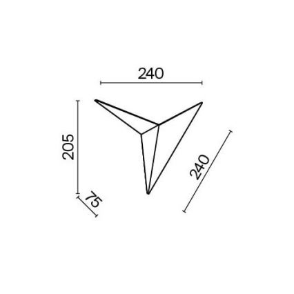 Maytoni C808WL-L3B - LED väggbelysning TRAME LED/3W/230V svart