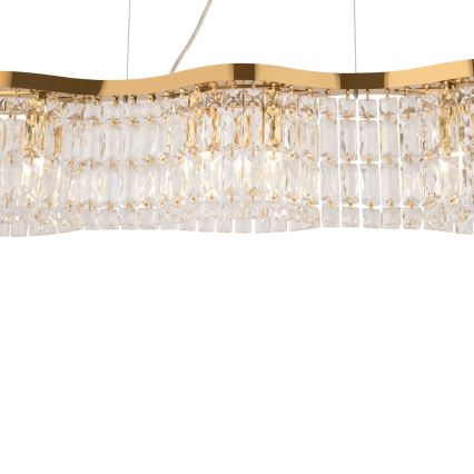 Maytoni DIA005PL-06G - Ljuskrona med textilsladd DUNE 6xE14/60W/230V guld