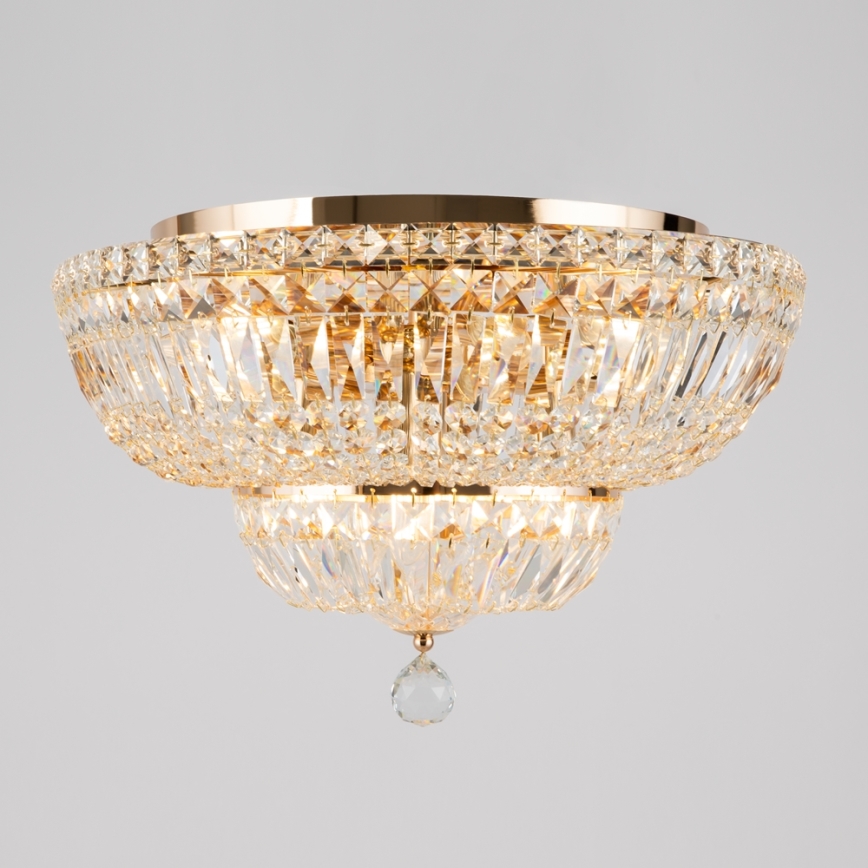 Maytoni DIA100-CL-12-G - Taklampa BASFOR 12xE14/60W/230V guld