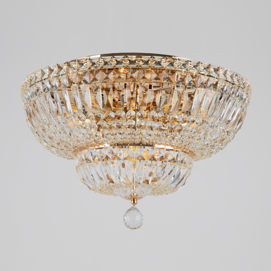 Maytoni DIA100-CL-12-G - Taklampa BASFOR 12xE14/60W/230V guld