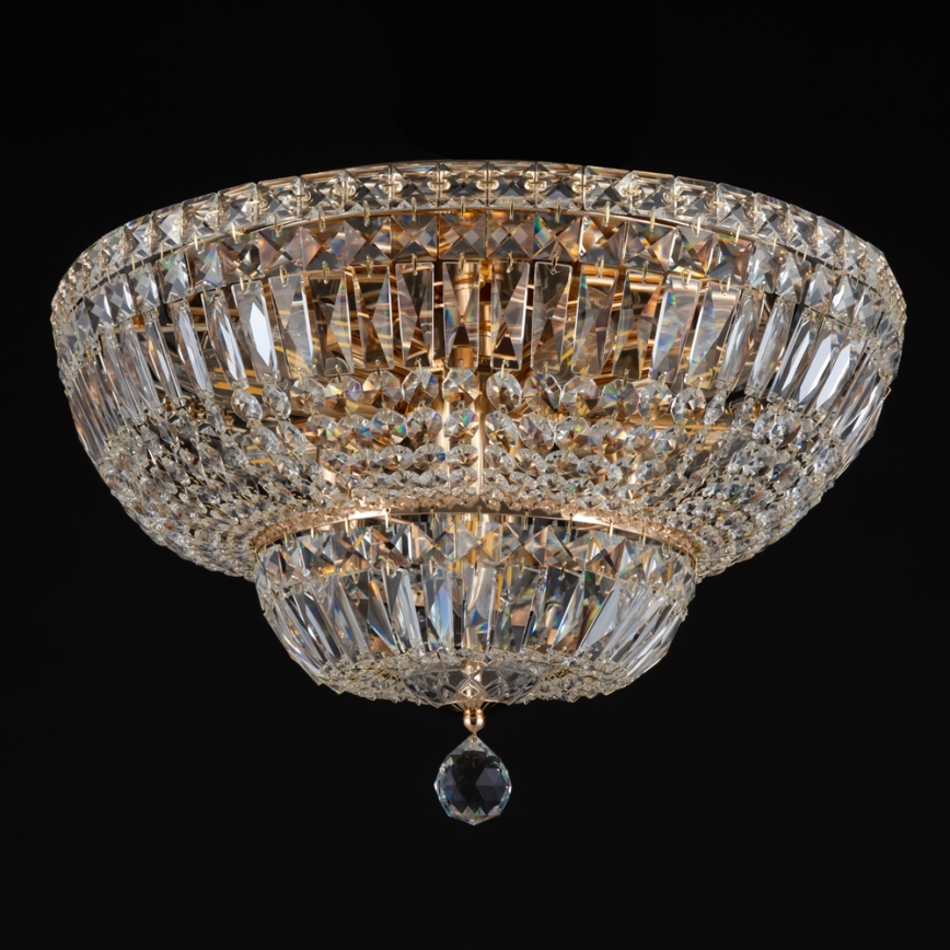 Maytoni DIA100-CL-12-G - Taklampa BASFOR 12xE14/60W/230V guld